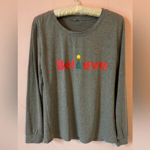 Striped Red and Gray Kids Pajama Set